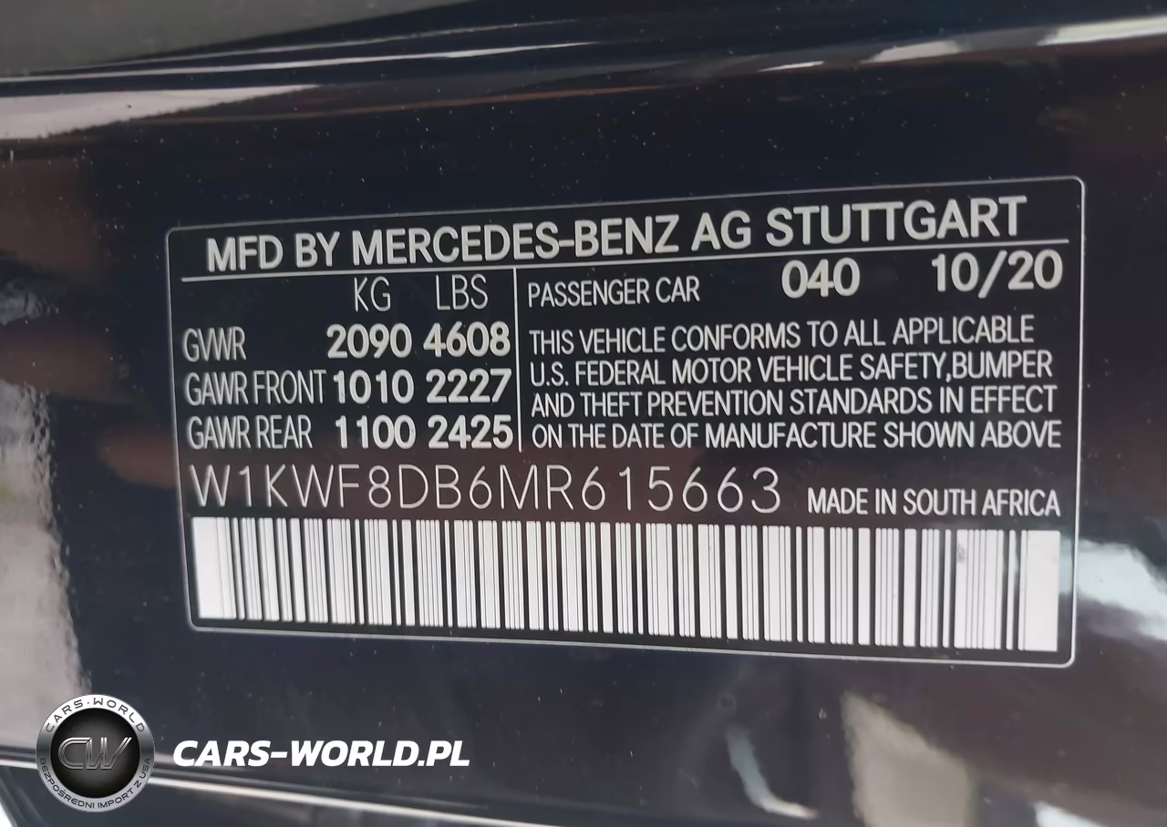 2021 Mercedes-Benz C 300 Sedan VIN:W1KWF8DB6MR615663 - 9