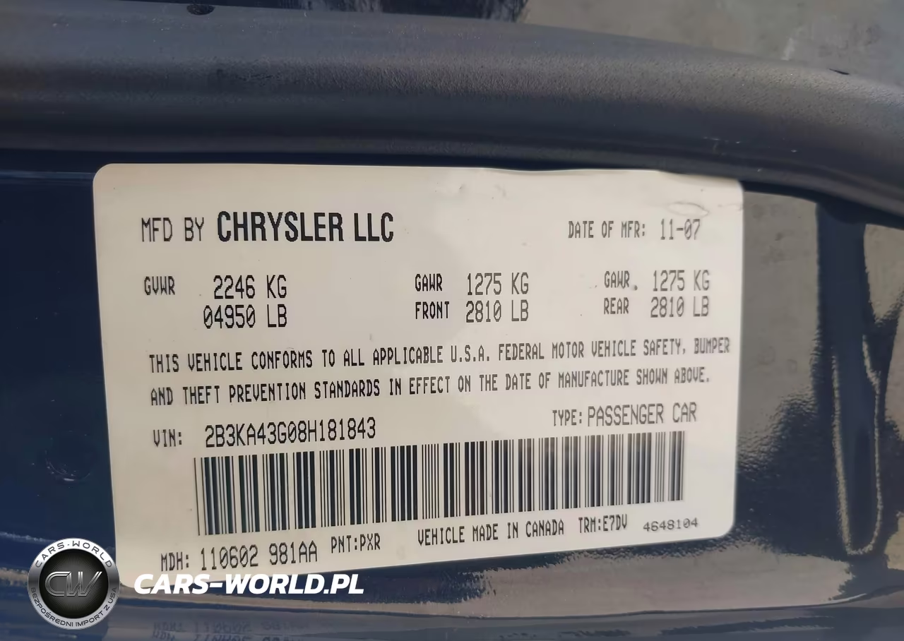2008 Dodge Charger VIN:2B3KA43G08H181843 - 9