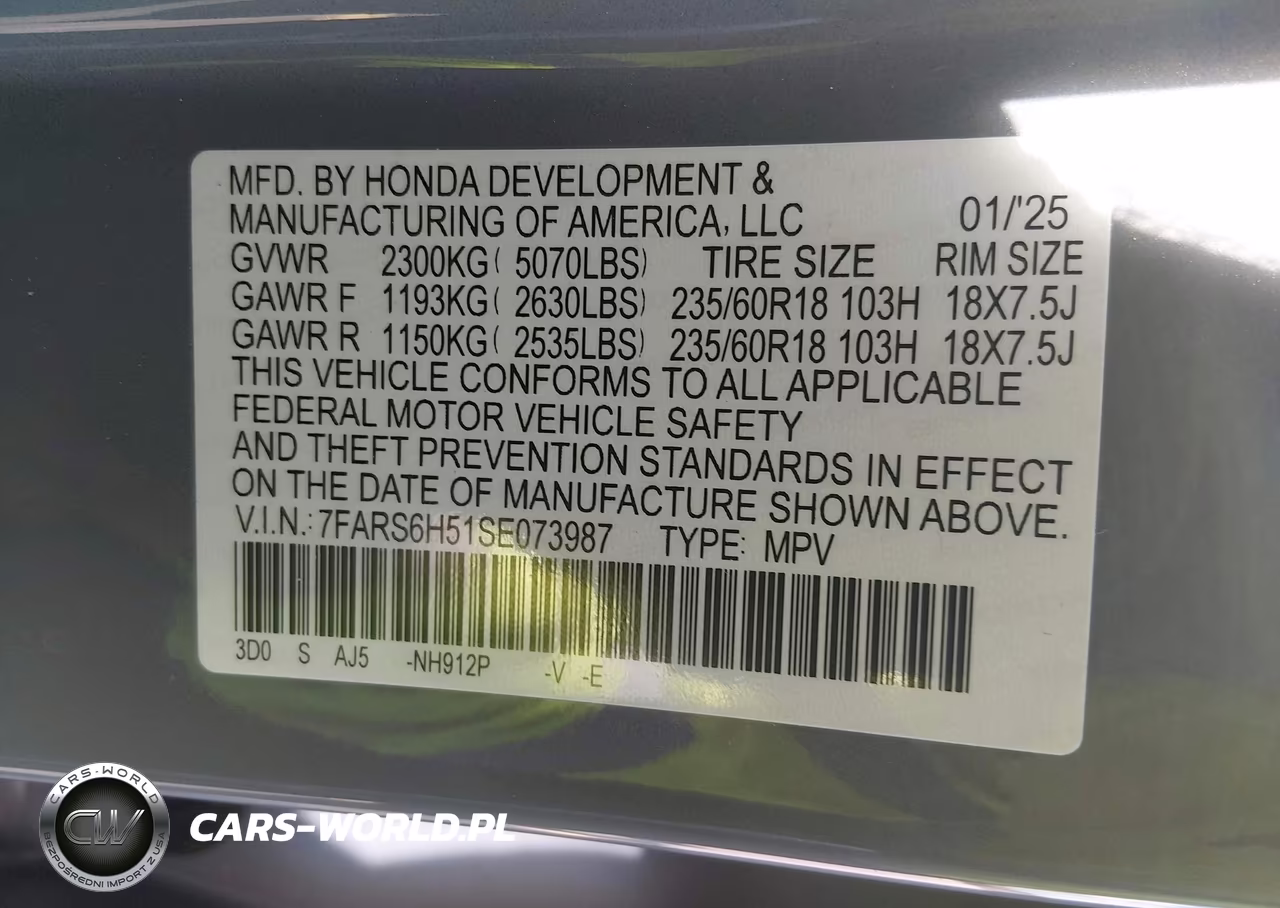 2025 Honda Cr-V Hybrid Sport VIN:7FARS6H51SE073987 - 9
