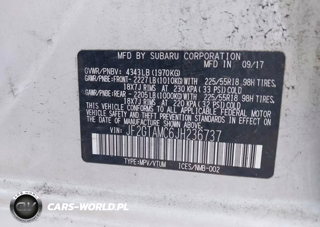 2018 Subaru Crosstrek 2.0I Limited VIN:JF2GTAMC6JH236737 - 9