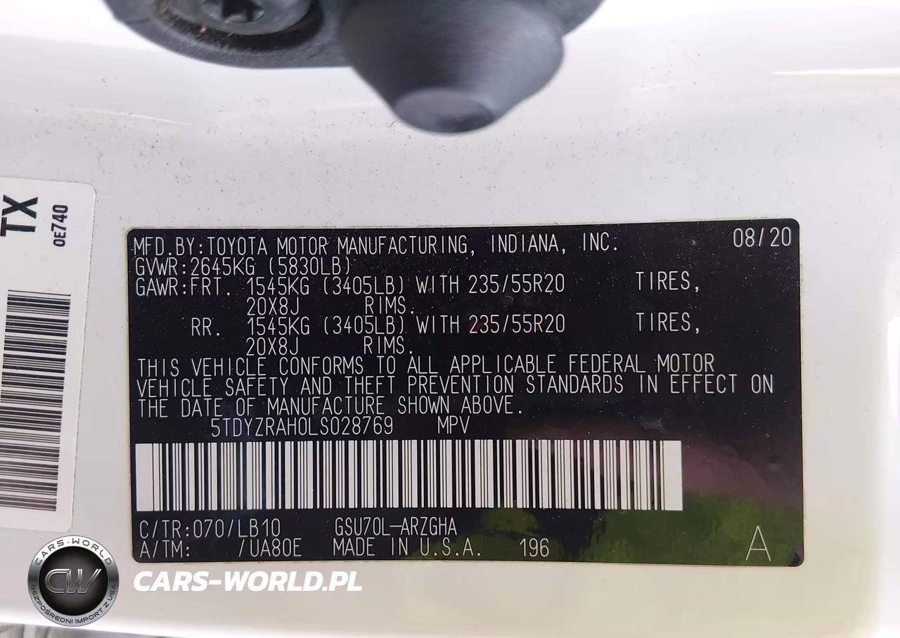 2020 Toyota Highlander Limited VIN:5TDYZRAH0LS028769 - 9