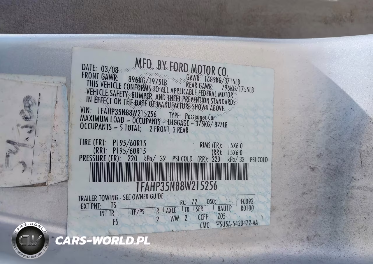 2008 Ford Focus Se-Ses VIN:1FAHP35N88W215256 - 9