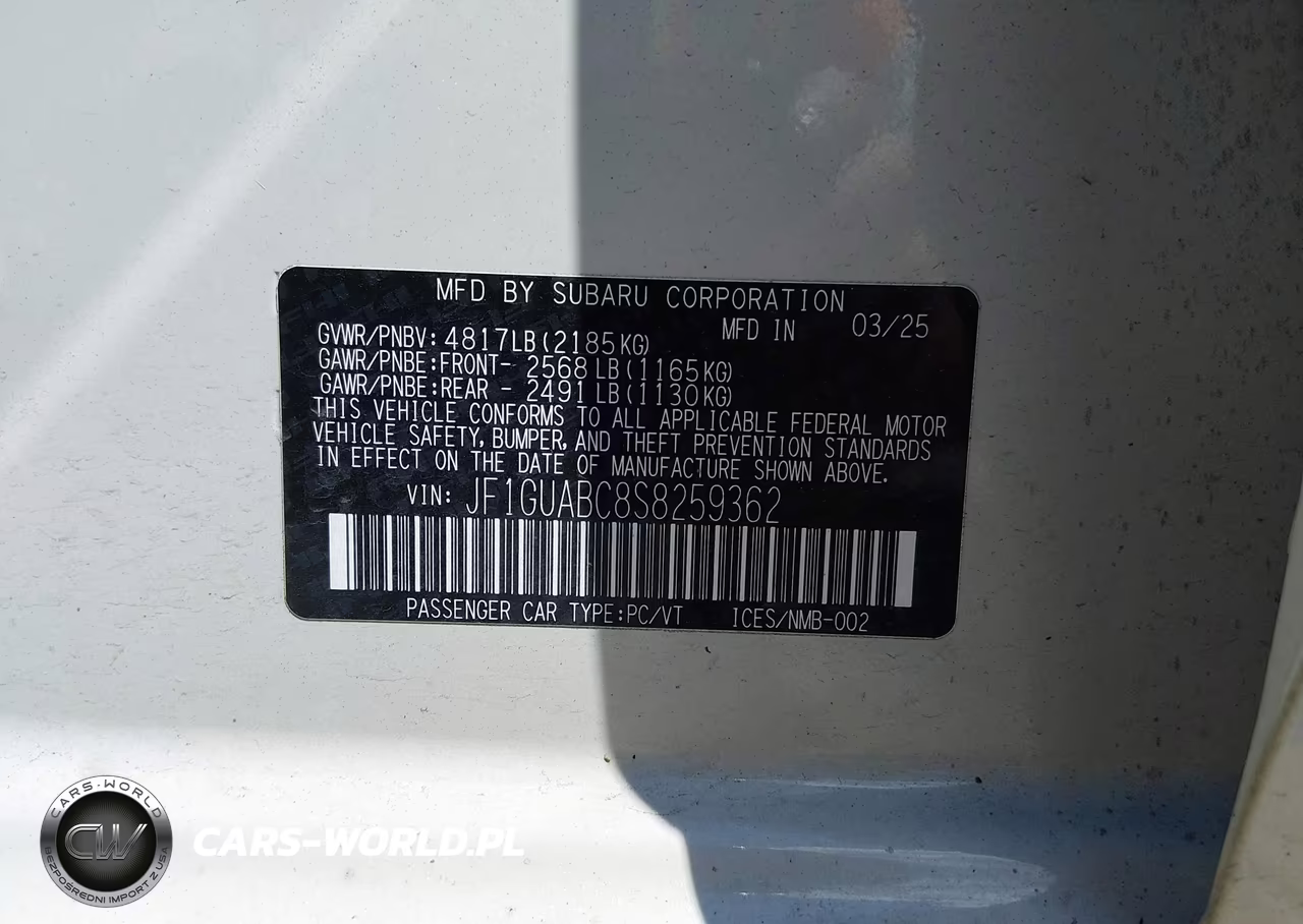 2025 Subaru Impreza Base 5-Door VIN:JF1GUABC8S8259362 - 9