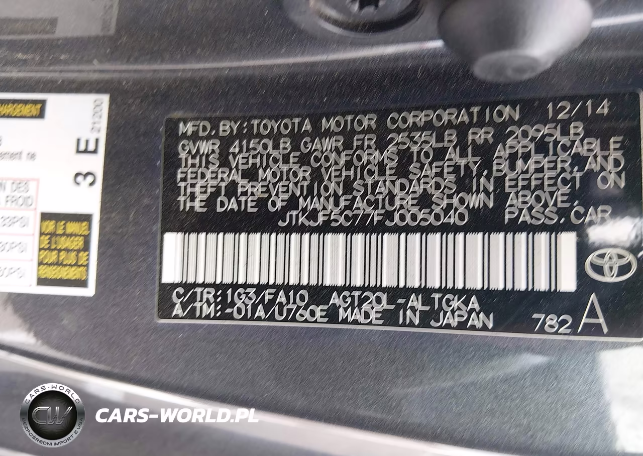 2015 Scion Tc VIN:JTKJF5C77FJ005040 - 8