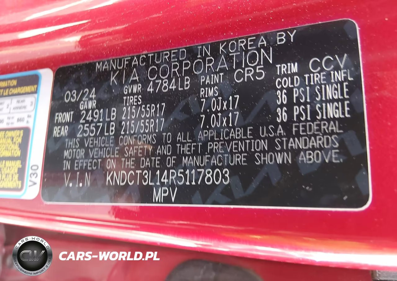 2024 Kia Niro Ev Wave VIN:KNDCT3L14R5117803 - 9