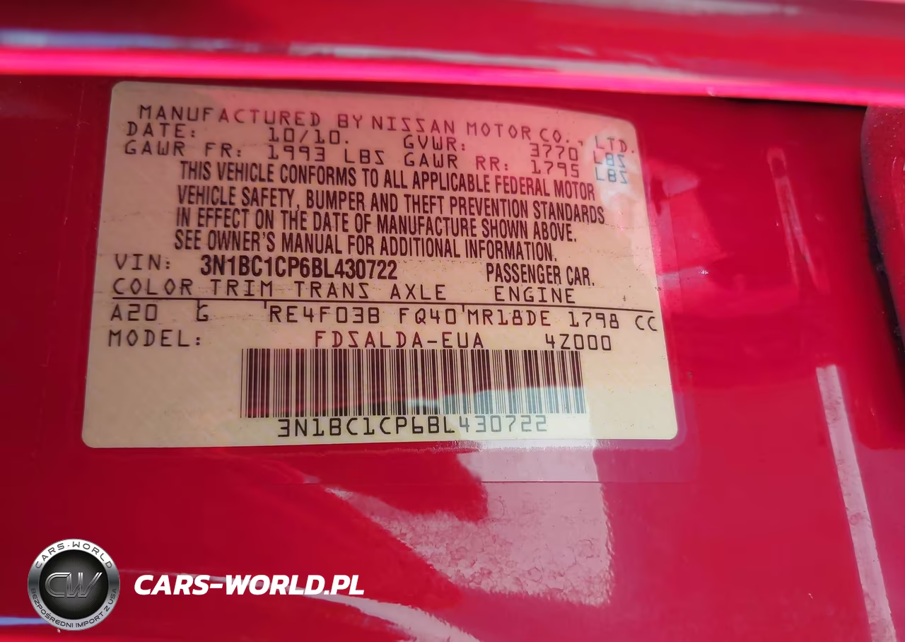2011 Nissan Versa 1.8S VIN:3N1BC1CP6BL430722 - 9