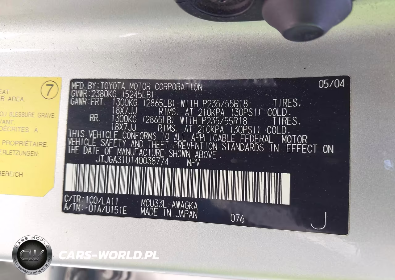 2004 Lexus Rx 330 VIN:JTJGA31U140038774 - 9