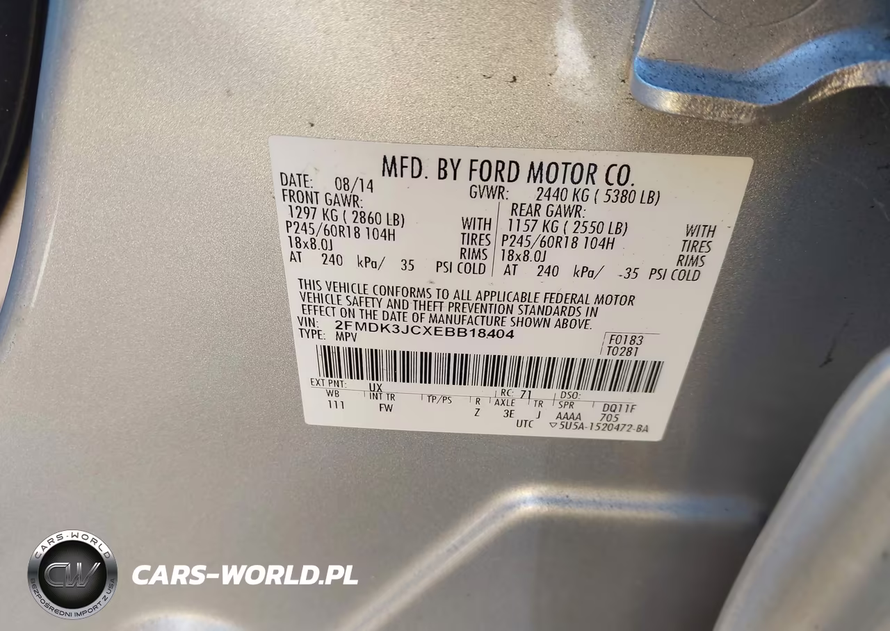 2014 Ford Edge Sel VIN:2FMDK3JCXEBB18404 - 9
