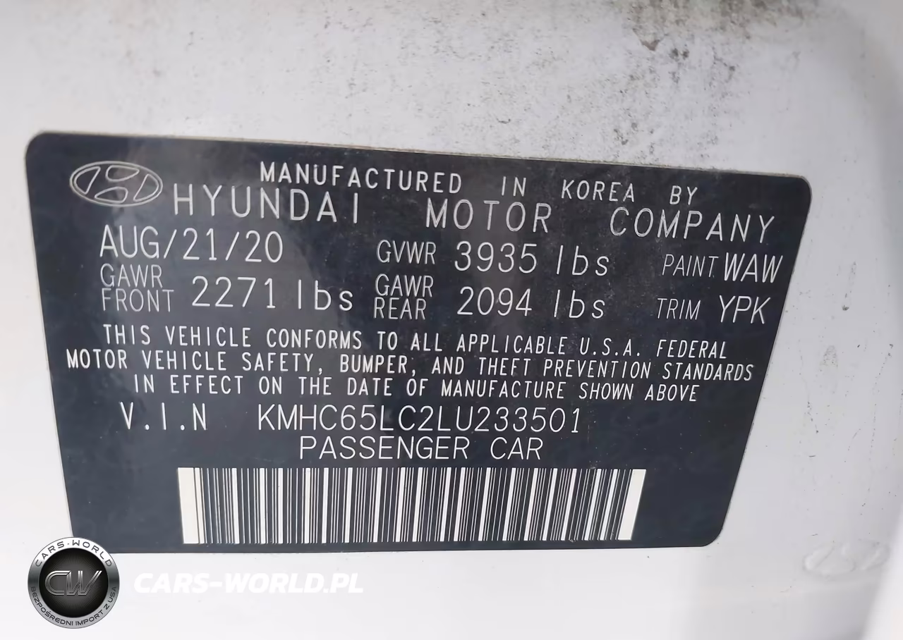 2020 Hyundai Ioniq Hybrid Blue VIN:KMHC65LC2LU233501 - 9