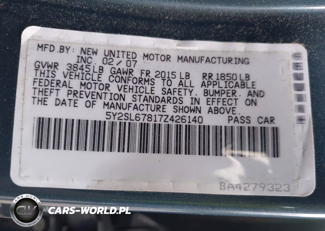 2007 Pontiac Vibe VIN:5Y2SL67817Z426140 - 9