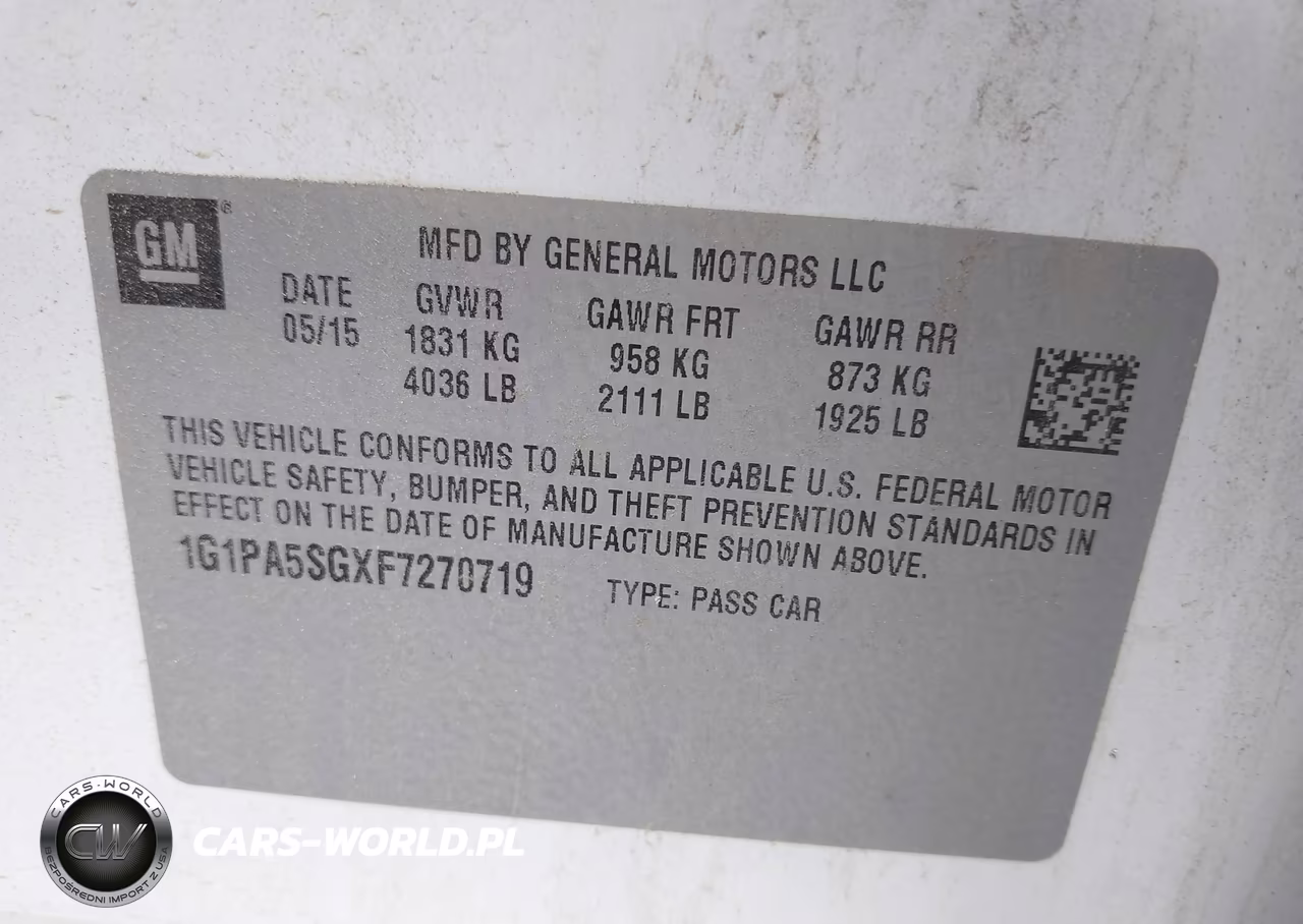 2015 Chevrolet Cruze Ls Auto VIN:1G1PA5SGXF7270719 - 9