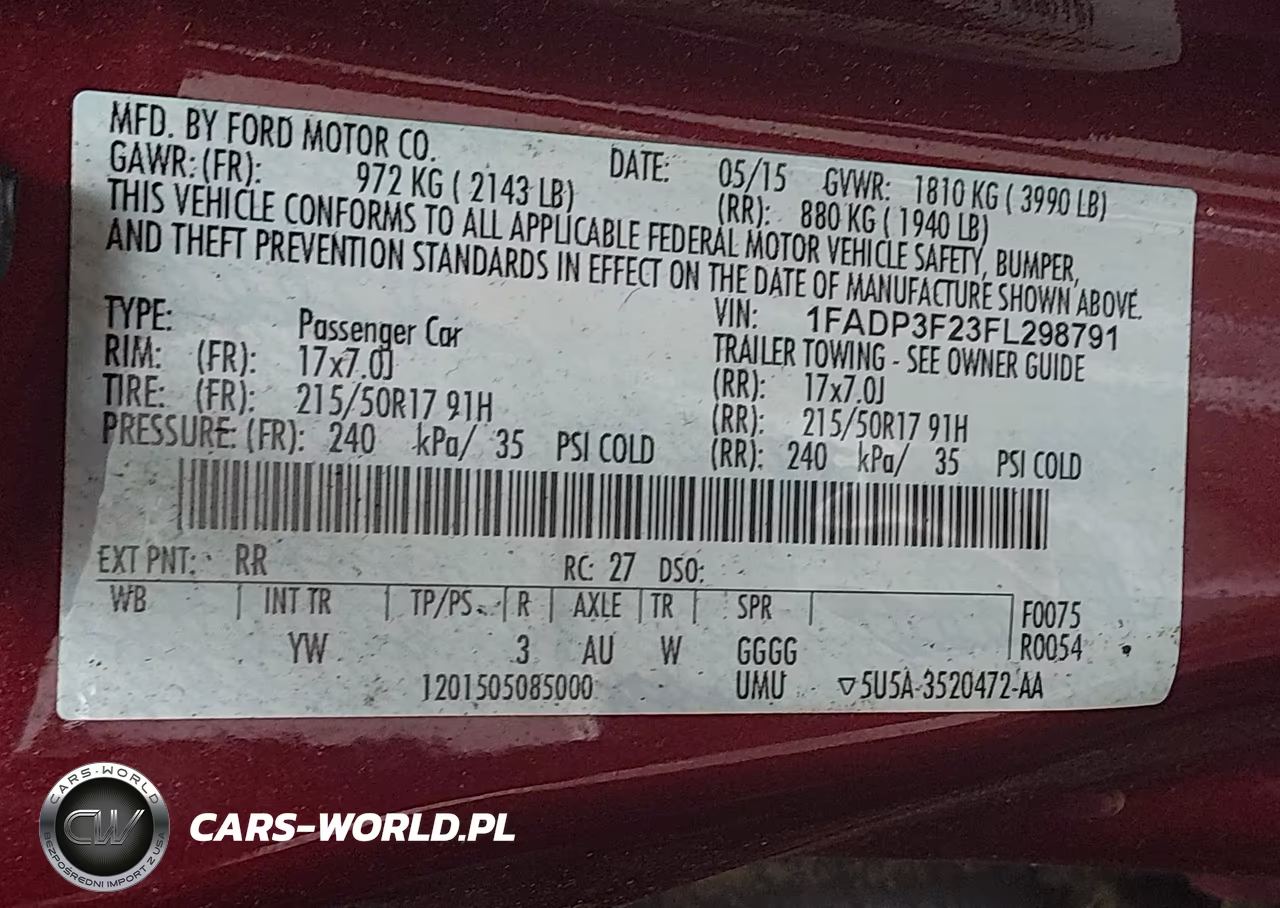 2015 Ford Focus Se VIN:1FADP3F23FL298791 - 9