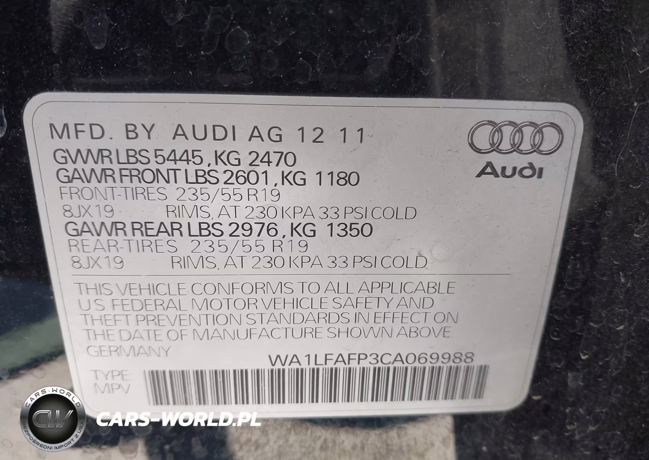 2012 Audi Q5 2.0T Premium VIN:WA1LFAFP3CA069988 - 9