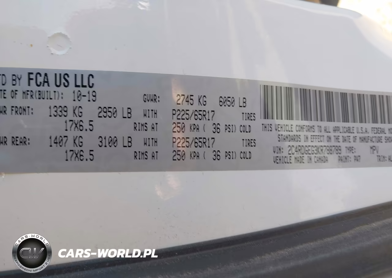 2019 Dodge Grand Caravan Gt VIN:2C4RDGEG3KR788789 - 9