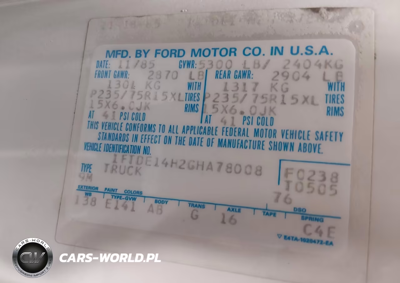 1986 Ford Econoline E150 Van VIN:1FTDE14H2GHA78008 - 9