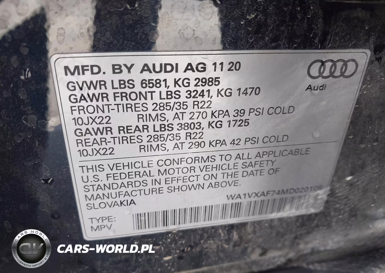 2021 Audi Q7 Prestige 55 Tfsi Quattro Tiptronic VIN:WA1VXAF74MD020109 - 9