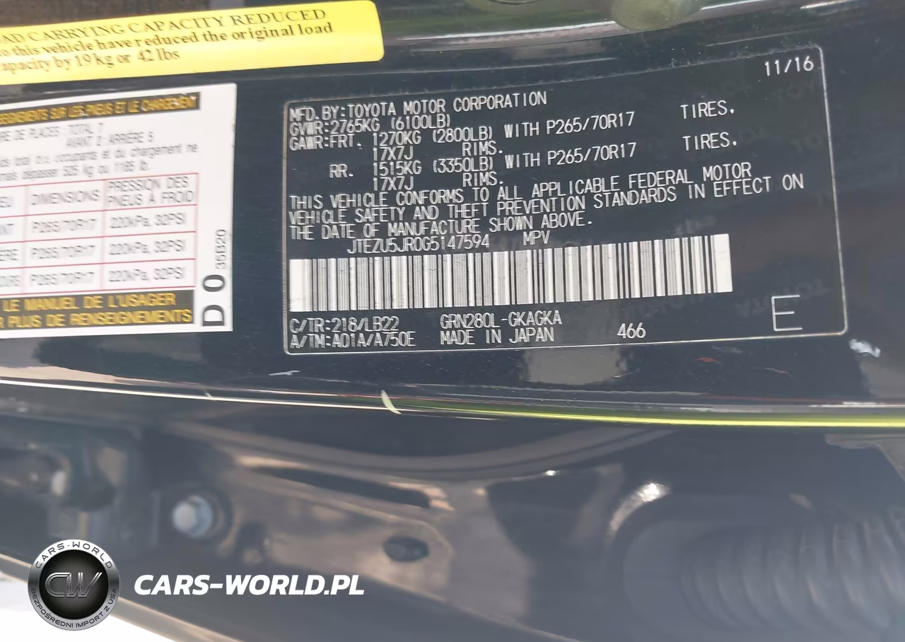 2016 Toyota 4Runner Sr5 Premium VIN:JTEZU5JR0G5147594 - 9