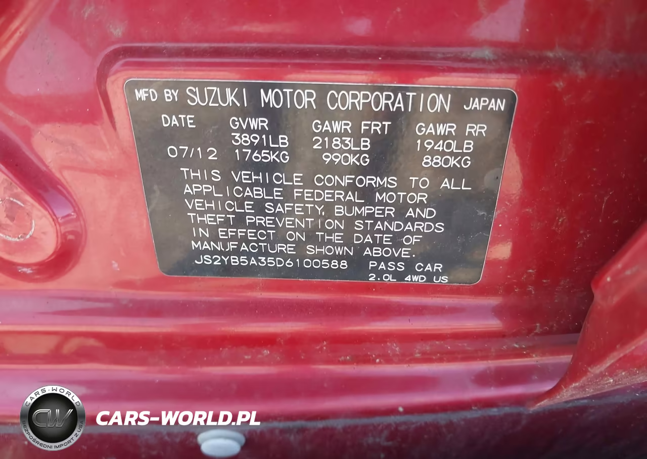 2013 Suzuki Sx4 Premium VIN:JS2YB5A35D6100588 - 9