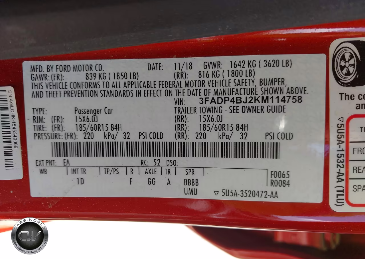 2019 Ford Fiesta Se VIN:3FADP4BJ2KM114758 - 9