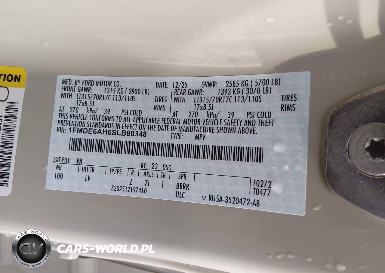 2025 Ford Bronco VIN:1FMDE6AH6SLB80348 - 9