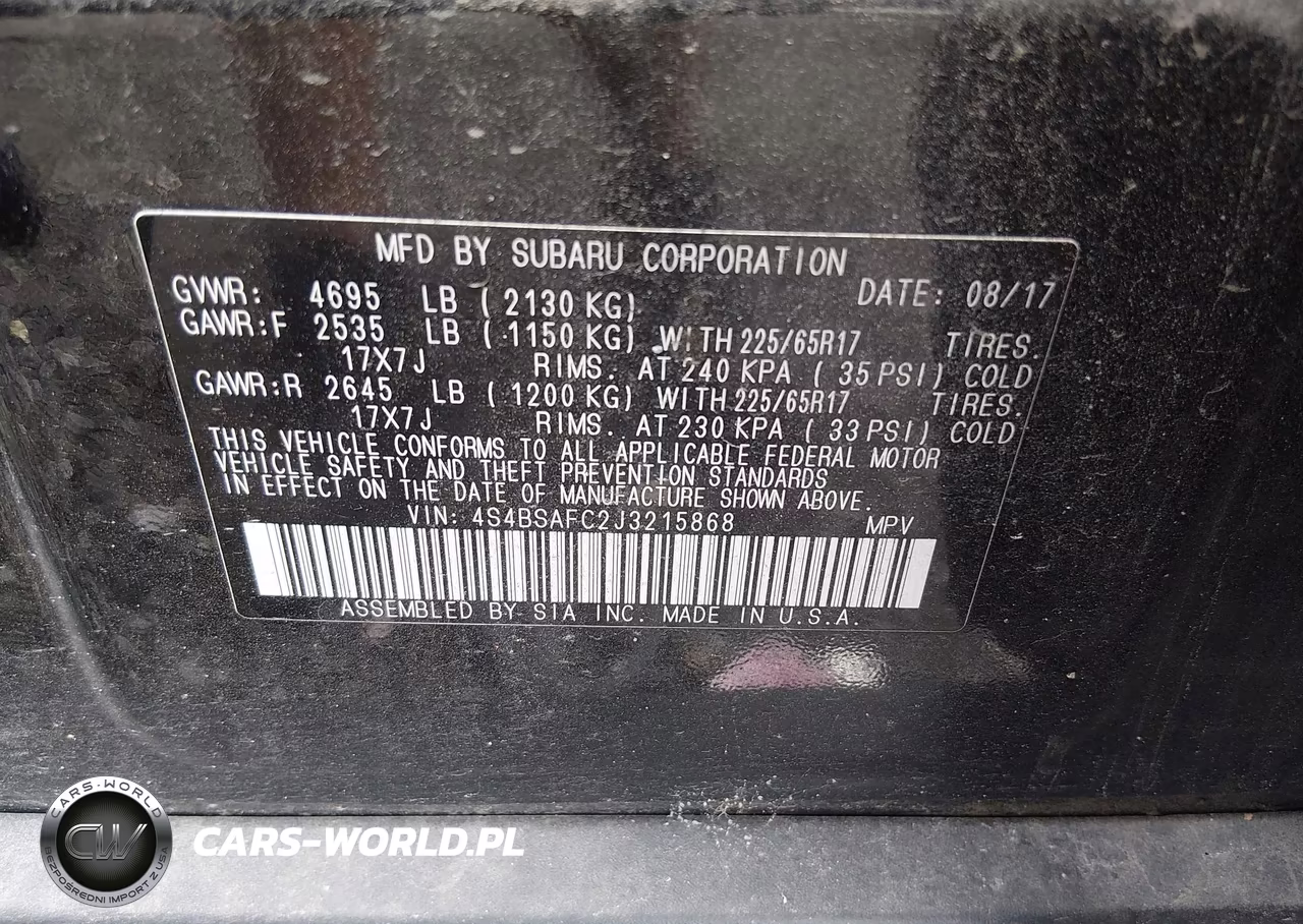 2018 Subaru Outback 2.5I Premium VIN:4S4BSAFC2J3215868 - 9