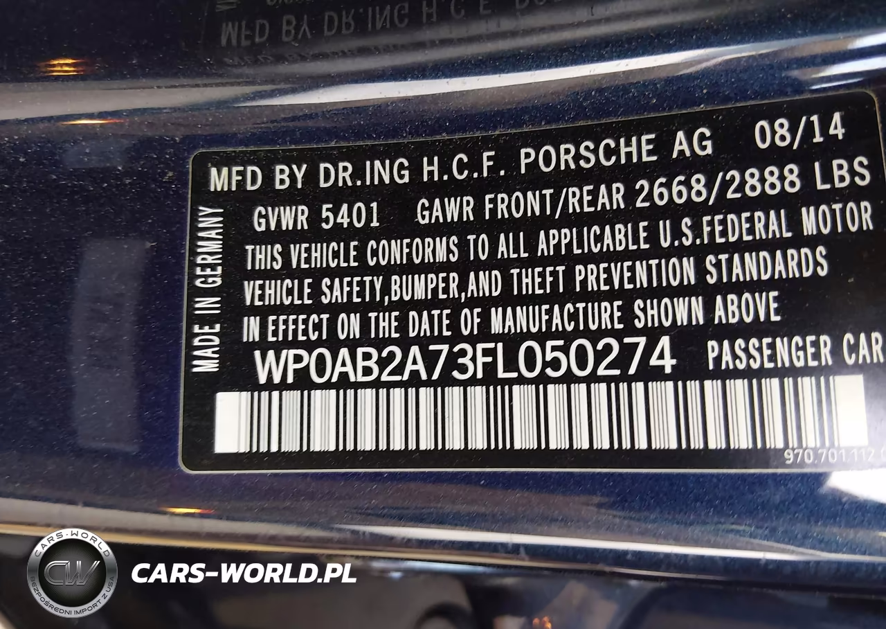 2015 Porsche Panamera 4S VIN:WP0AB2A73FL050274 - 9