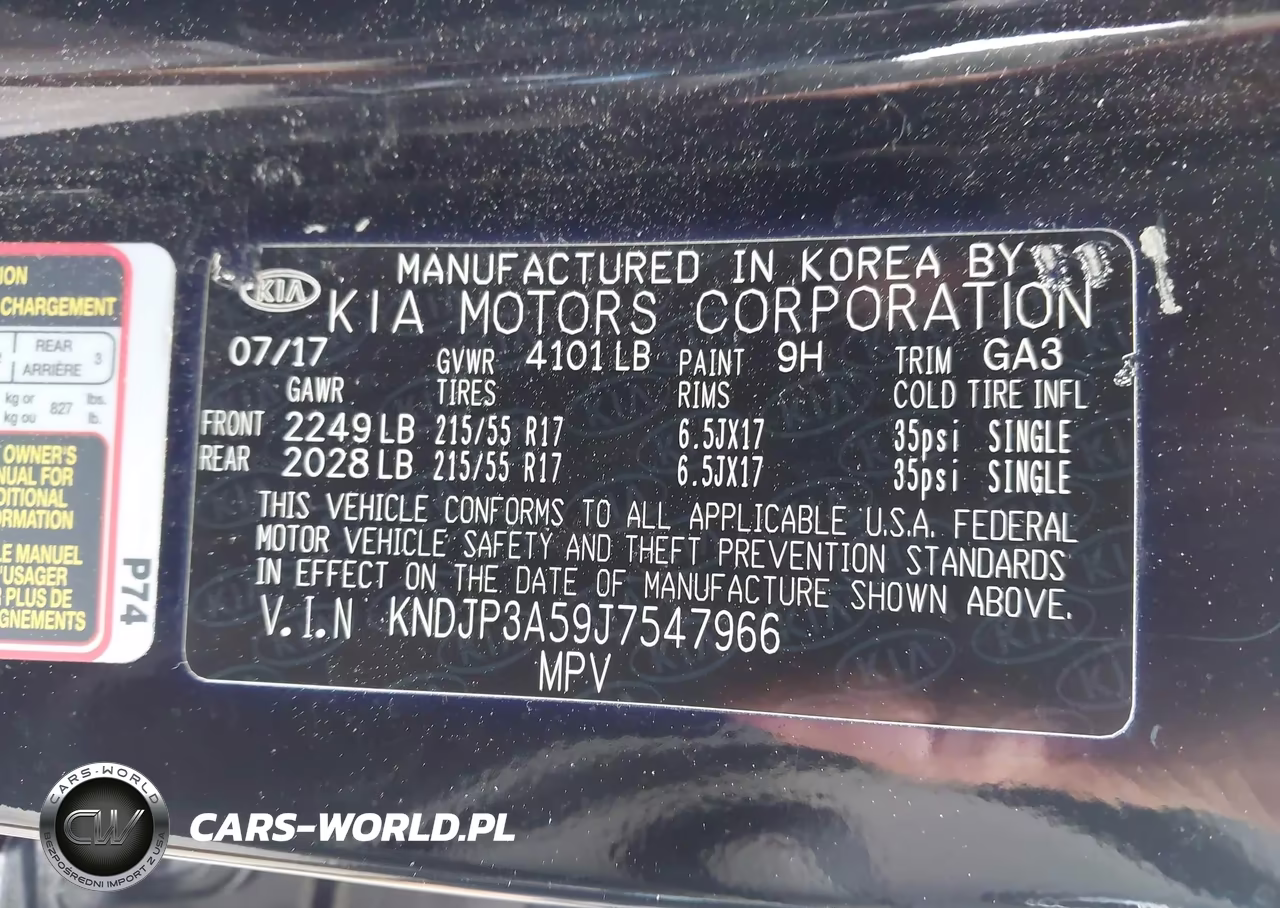 KIA SOUL + VIN:KNDJP3A59J7547966 - 9