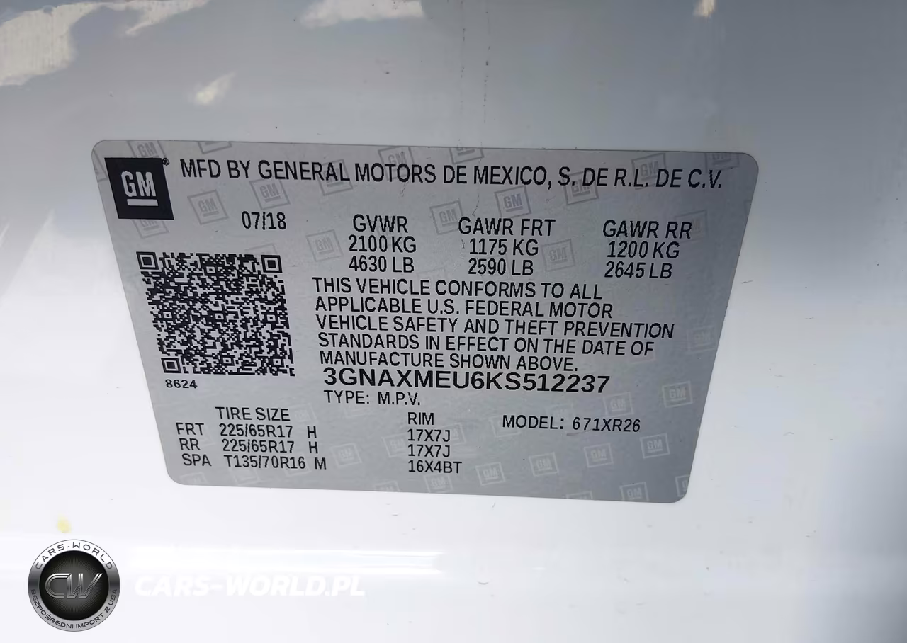 2019 Chevrolet Equinox Lt VIN:3GNAXMEU6KS512237 - 9