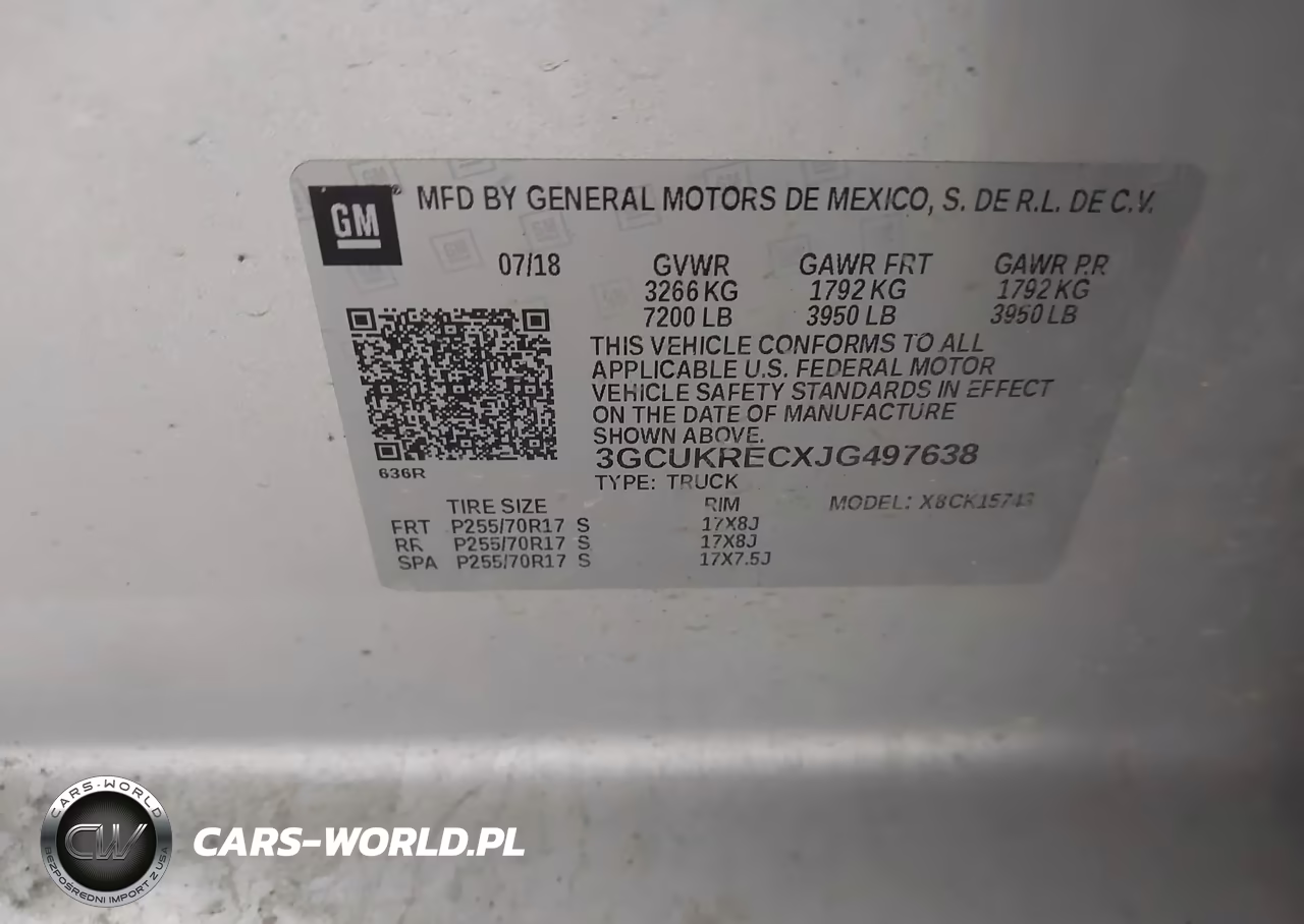 2018 Chevrolet Silverado 1500 1Lt VIN:3GCUKRECXJG497638 - 9