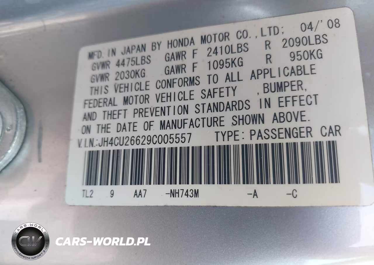 2009 Acura Tsx VIN:JH4CU26629C005557 - 9