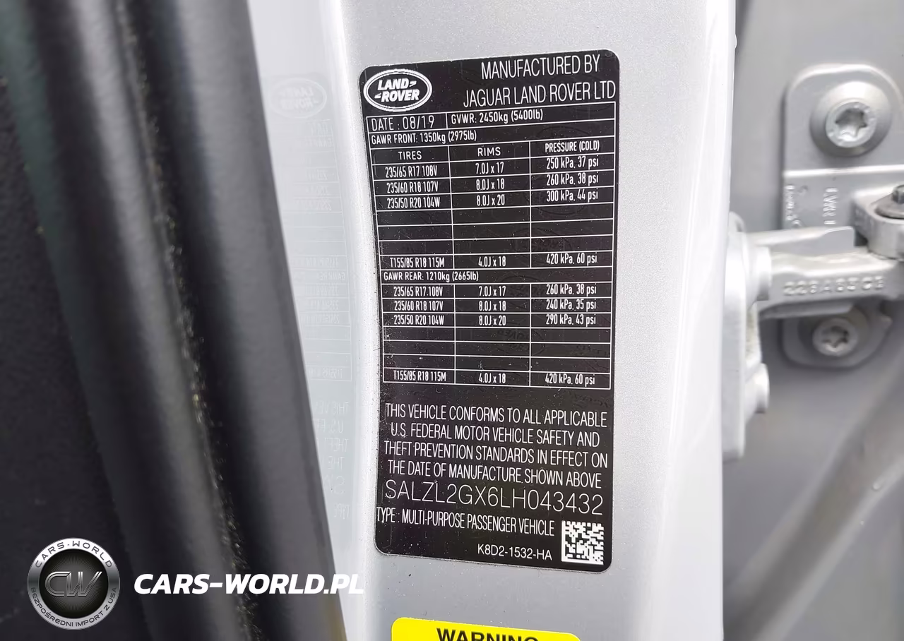 2020 Land Rover Range Rover Evoque R-Dynamic Se VIN:SALZL2GX6LH043432 - 9