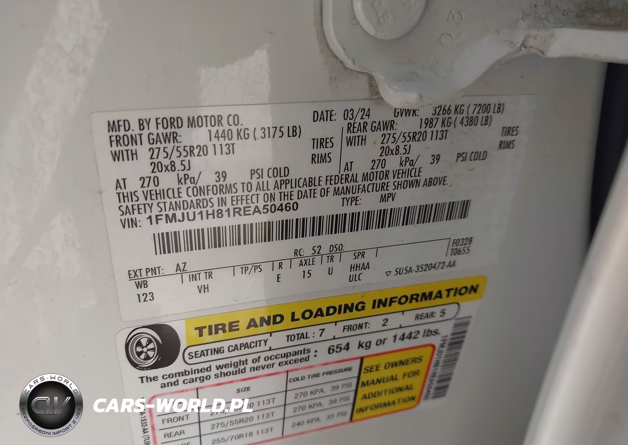 2024 Ford Expedition Xlt VIN:1FMJU1H81REA50460 - 9