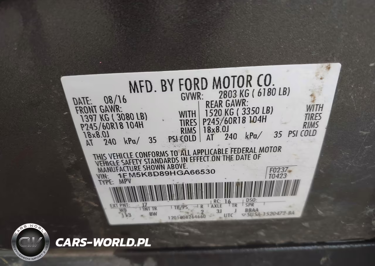 2017 Ford Explorer Xlt VIN:1FM5K8D89HGA66530 - 9