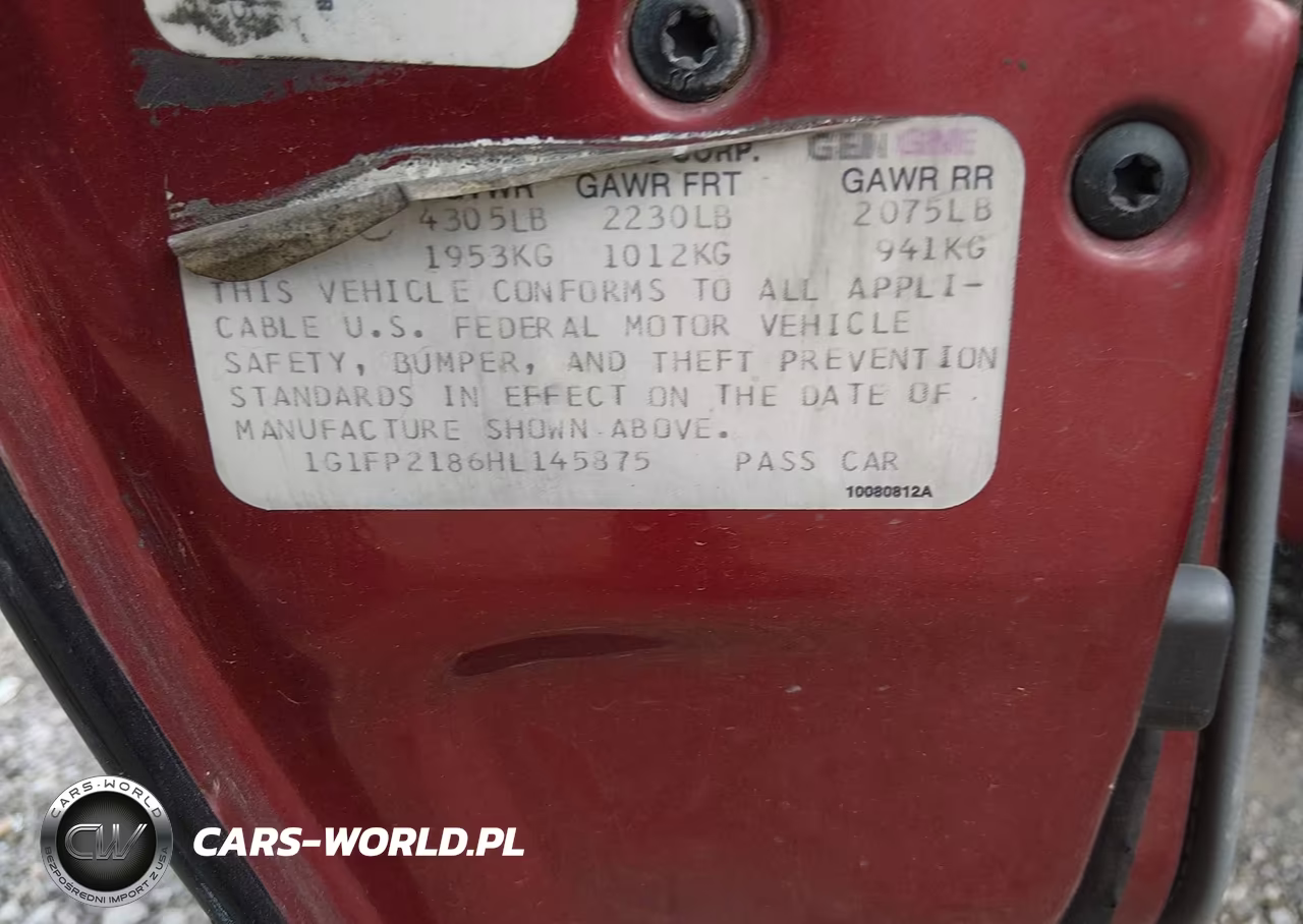 1987 Chevrolet Camaro VIN:1G1FP2186HL145875 - 9