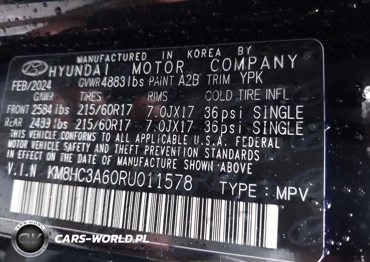 2024 Hyundai Kona Electric Sel VIN:KM8HC3A60RU011578 - 9