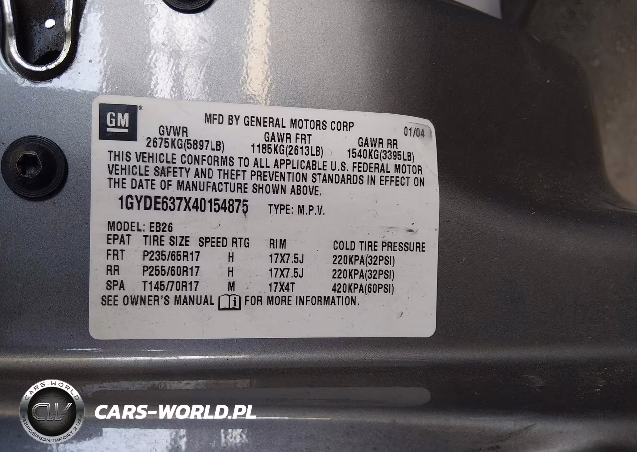 2004 Cadillac Srx Standard VIN:1GYDE637X40154875 - 9