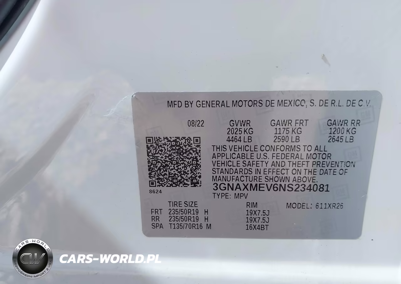 2022 Chevrolet Equinox Fwd Rs VIN:3GNAXMEV6NS234081 - 9