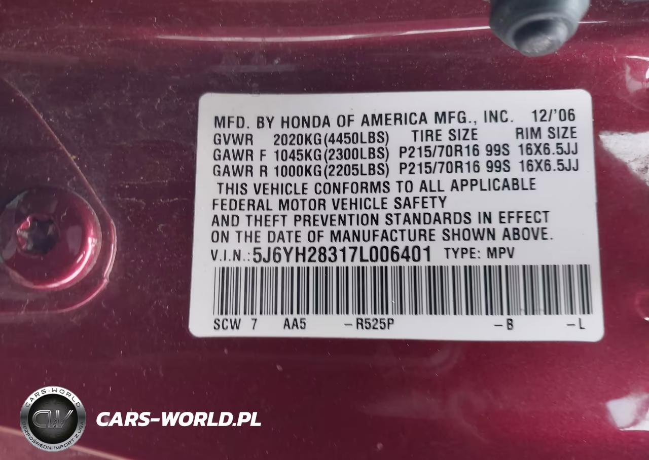 2007 Honda Element Lx VIN:5J6YH28317L006401 - 9