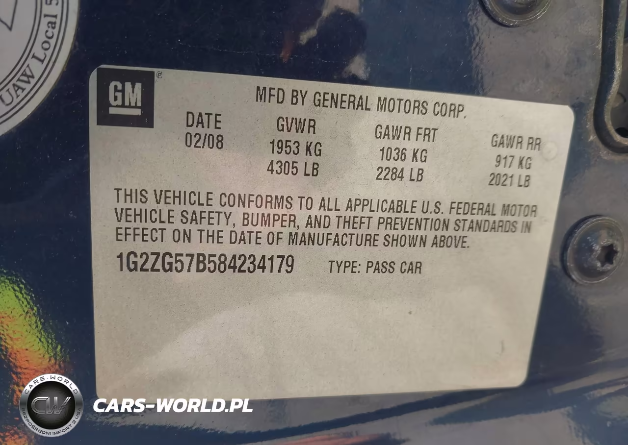2008 Pontiac G6 VIN:1G2ZG57B584234179 - 9