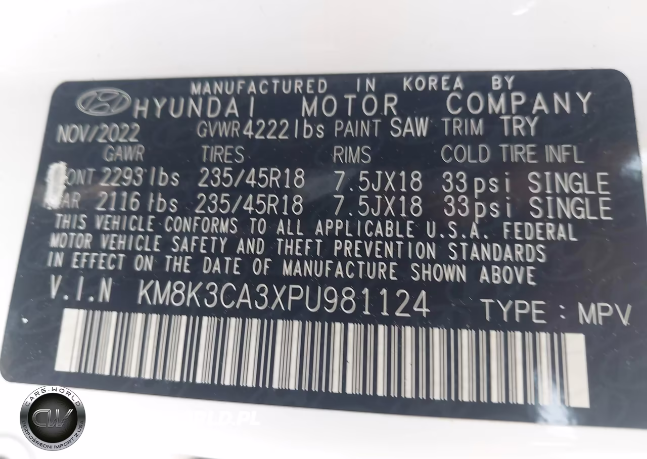 2023 Hyundai Kona N Line VIN:KM8K3CA3XPU981124 - 9