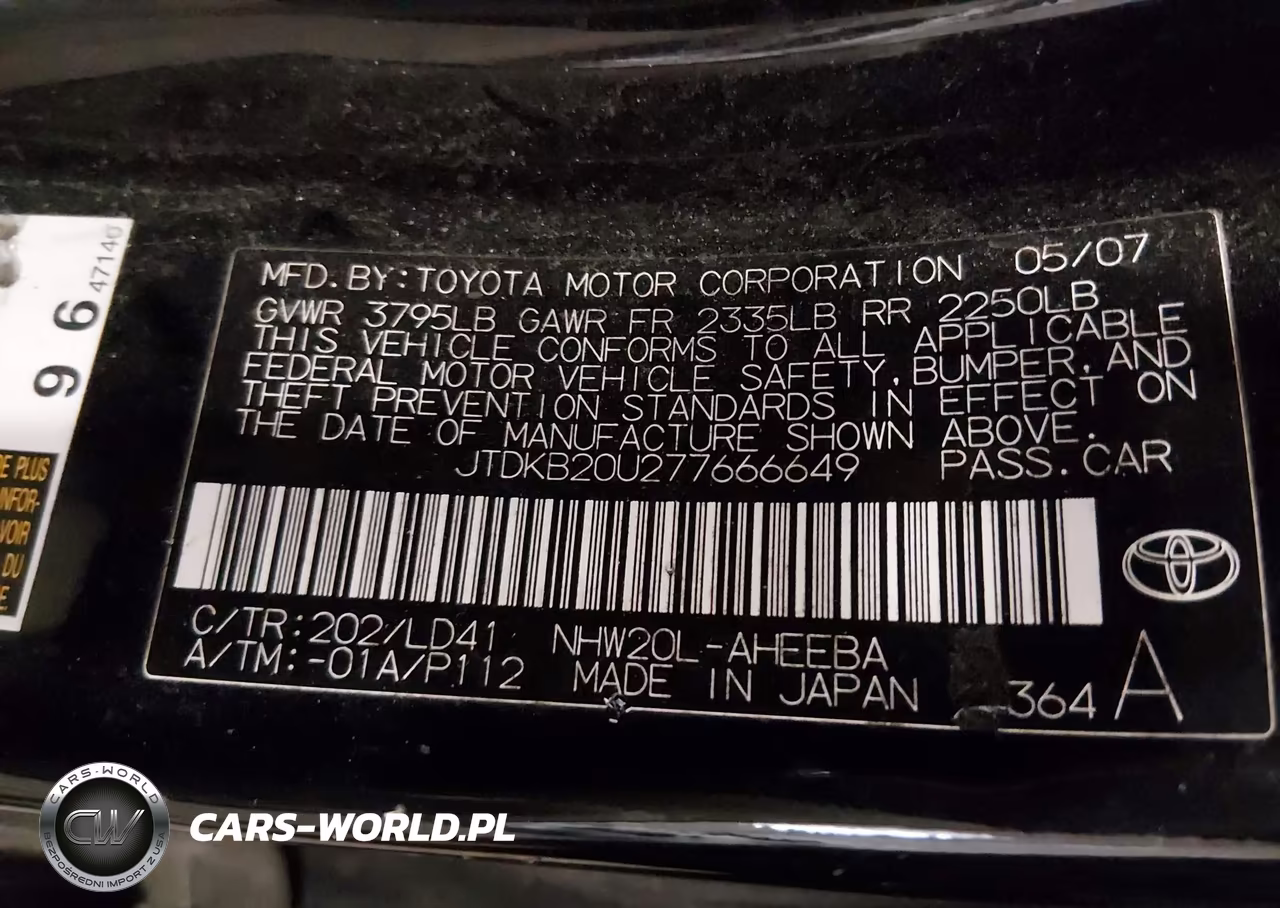 2007 Toyota Prius Touring VIN:JTDKB20U277666649 - 9