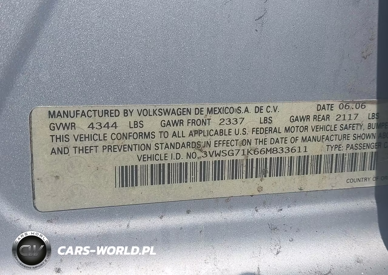 2006 Volkswagen Jetta 2.5 VIN:3VWSG71K66M833611 - 9