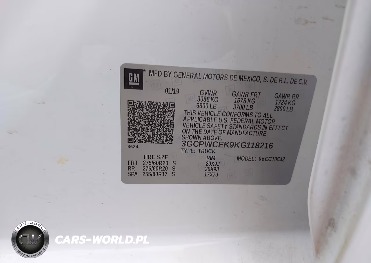 2019 Chevrolet Silverado C1500 Lt VIN:3GCPWCEK9KG118216 - 9