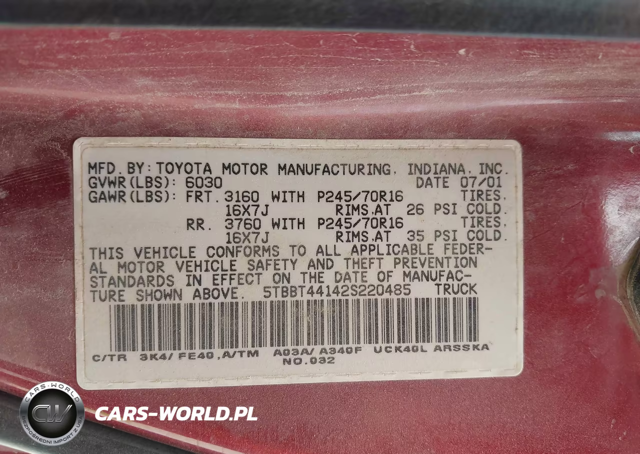2002 Toyota Tundra Sr5 V8 VIN:5TBBT44142S220485 - 9