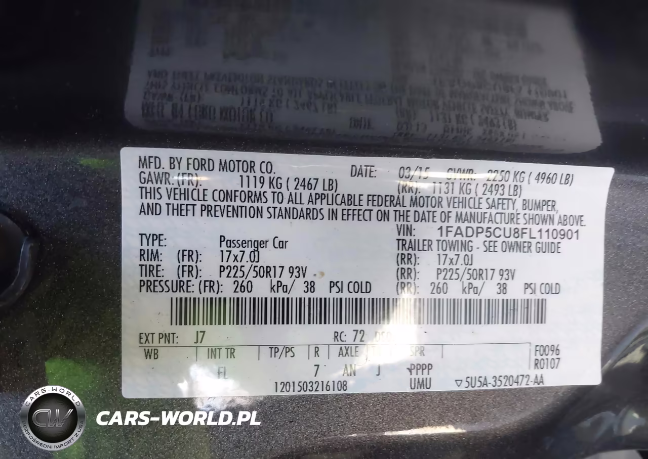 2015 Ford C-Max Energi Sel VIN:1FADP5CU8FL110901 - 9