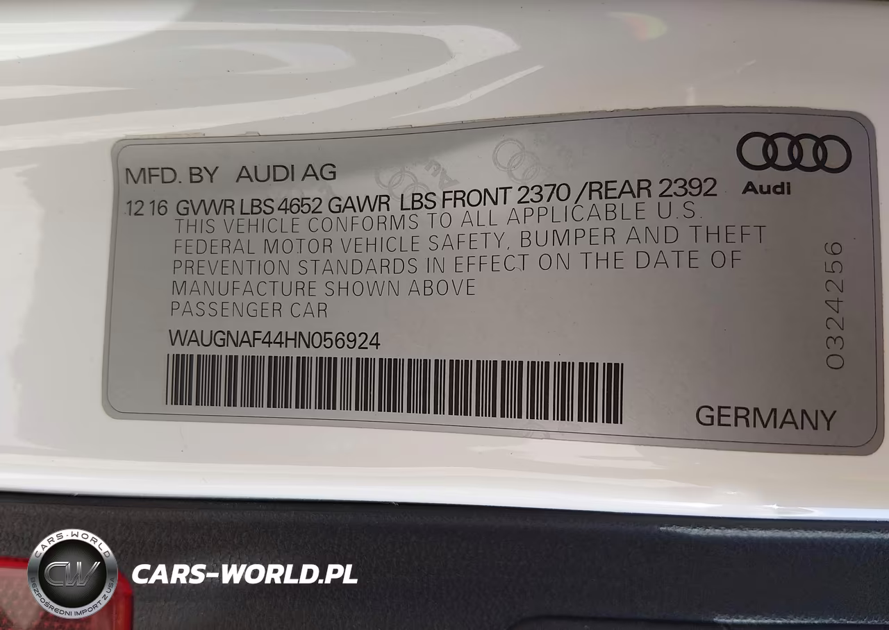 2017 Audi A4 Premium VIN:WAUGNAF44HN056924 - 9