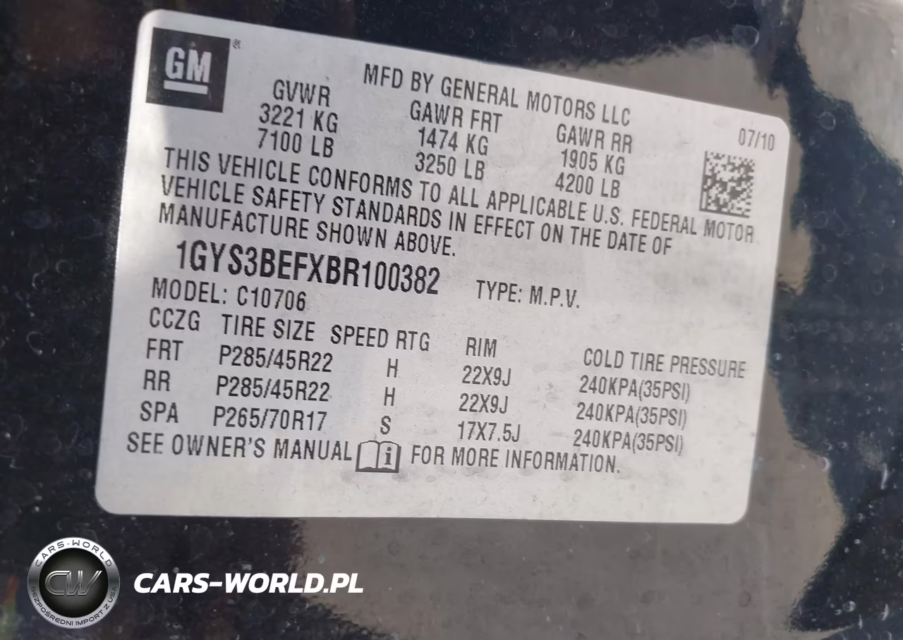 2011 Cadillac Escalade Luxury VIN:1GYS3BEFXBR100382 - 9