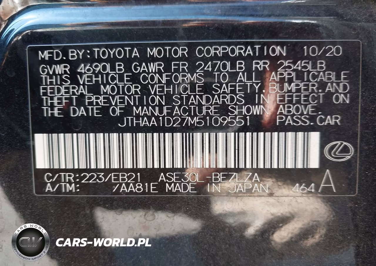 2021 Lexus Is 300 VIN:JTHAA1D27M5109551 - 9