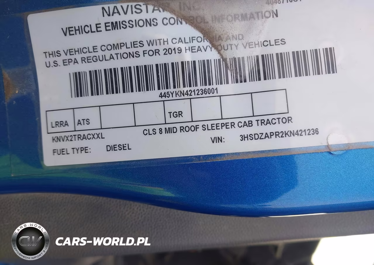 2019 International Lt VIN:3HSDZAPR2KN421236 - 8