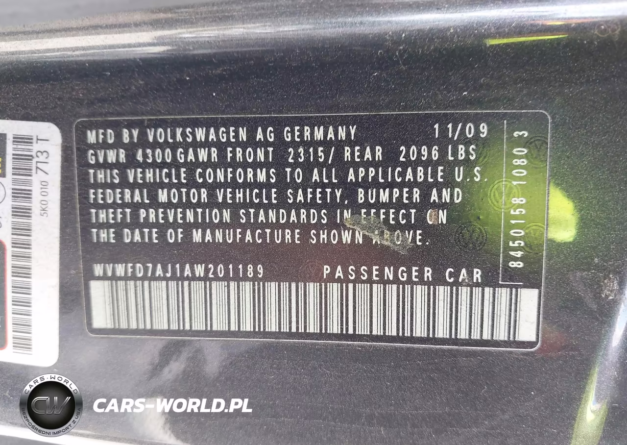 2010 Volkswagen Gti 2-Door VIN:WVWFD7AJ1AW201189 - 9
